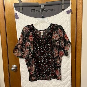 Sheer top with multi colors
